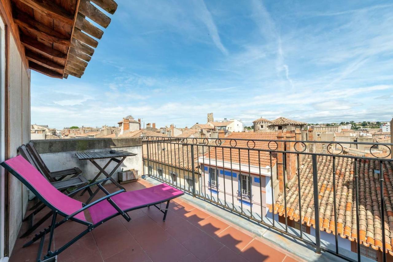 Les Cles De Laure - Wine Loft, Terrasse Et Vue Extraordinaire Sur La Cite Medievale 卡尔卡松 外观 照片
