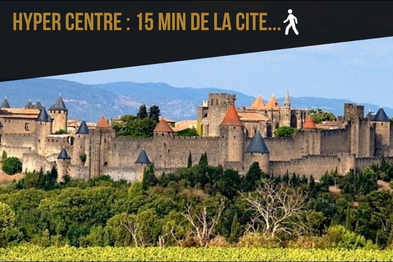 Les Cles De Laure - Wine Loft, Terrasse Et Vue Extraordinaire Sur La Cite Medievale 卡尔卡松 外观 照片